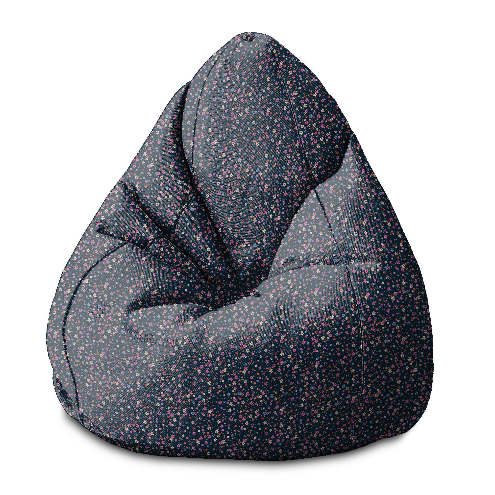 Puf Birnenform Kleines Blumenmuster