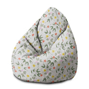 Pearshape Flower Doodling Pouf-M-Oxford