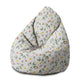 Pearshape Flower Doodling Pouf-M-Oxford