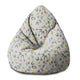 Pearshape Flower Doodling Pouf-S-Velvet