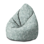 Pearshape Flowers and Branches Pattern Pouf-M-Oxford