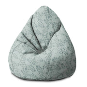 Pearshape Flowers and Branches Pattern Pouf-S-Velvet