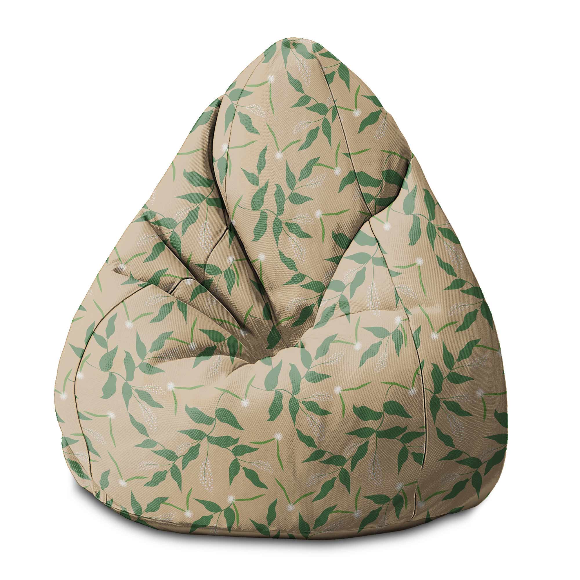 Puf Pearshape Fresh Spring Leaves-S-Oxford