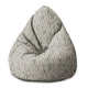 Puf Pearshape zelený listový vzor - S - samet
