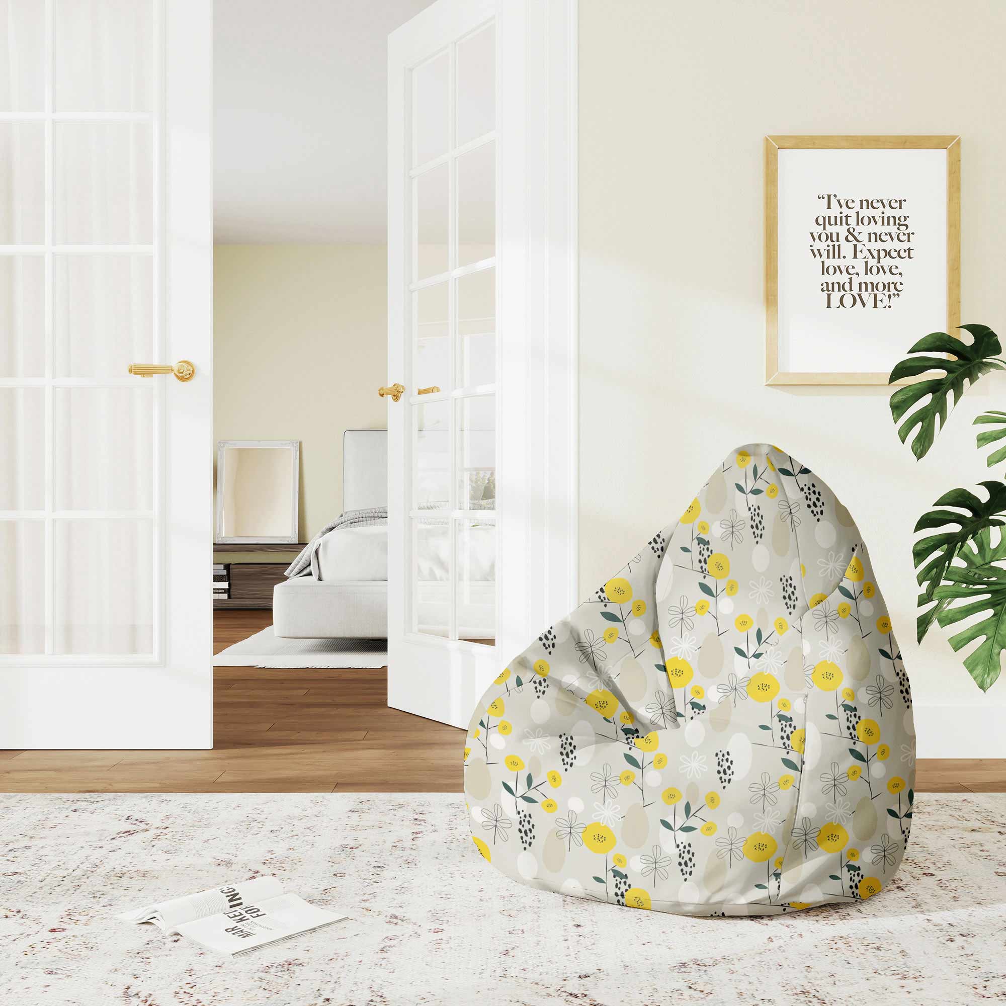 Puf Pearshape I Like Scandi-M-Velvet