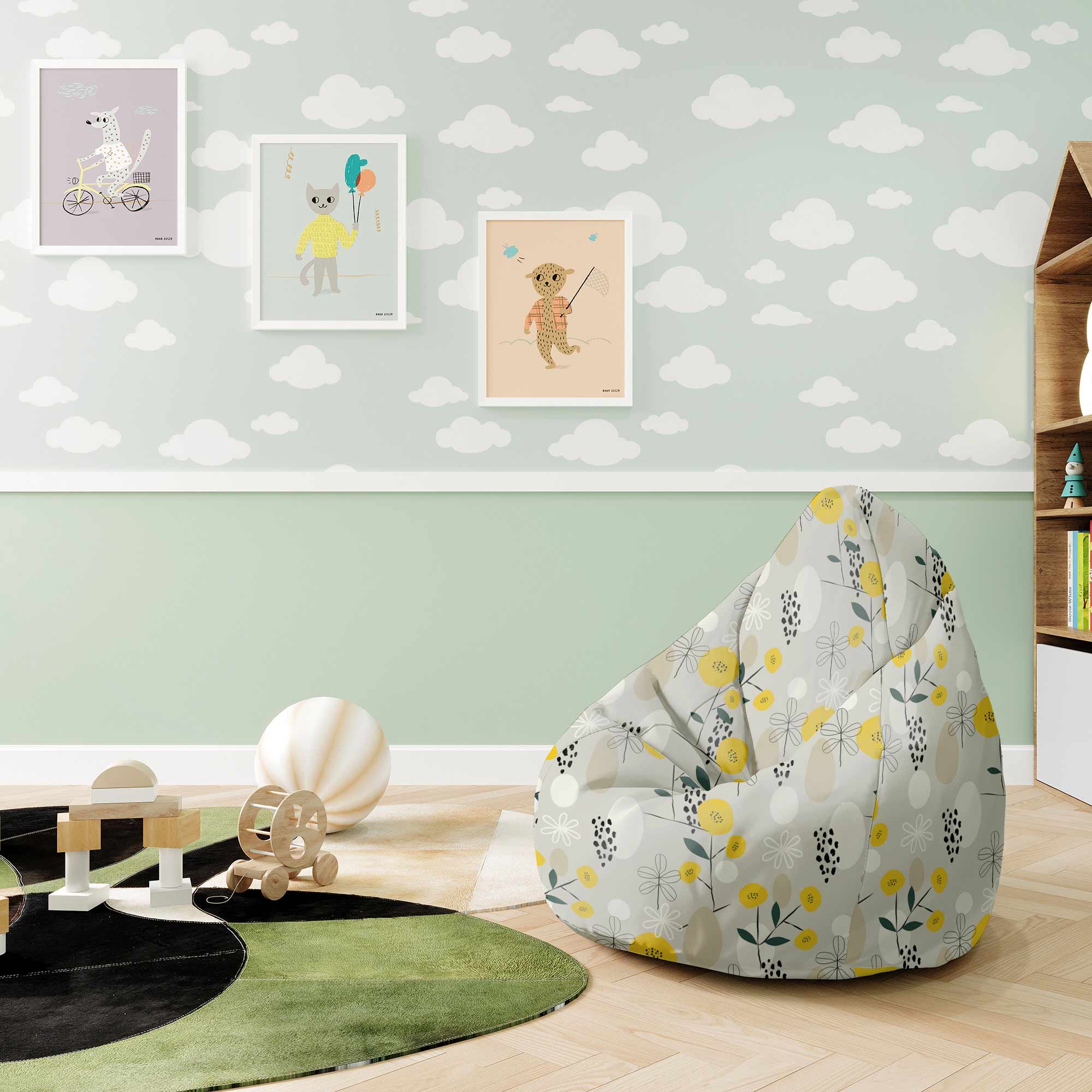 Puf Birnenform I Like Scandi