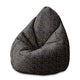 Sitzpouf Birnenform Abstraktes Design-M-Samt