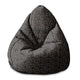 Sitzpouf Birnenform Abstraktes Design-S-Samt