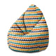 Puf Pearshape Abstract Half Dots-M-Oxford
