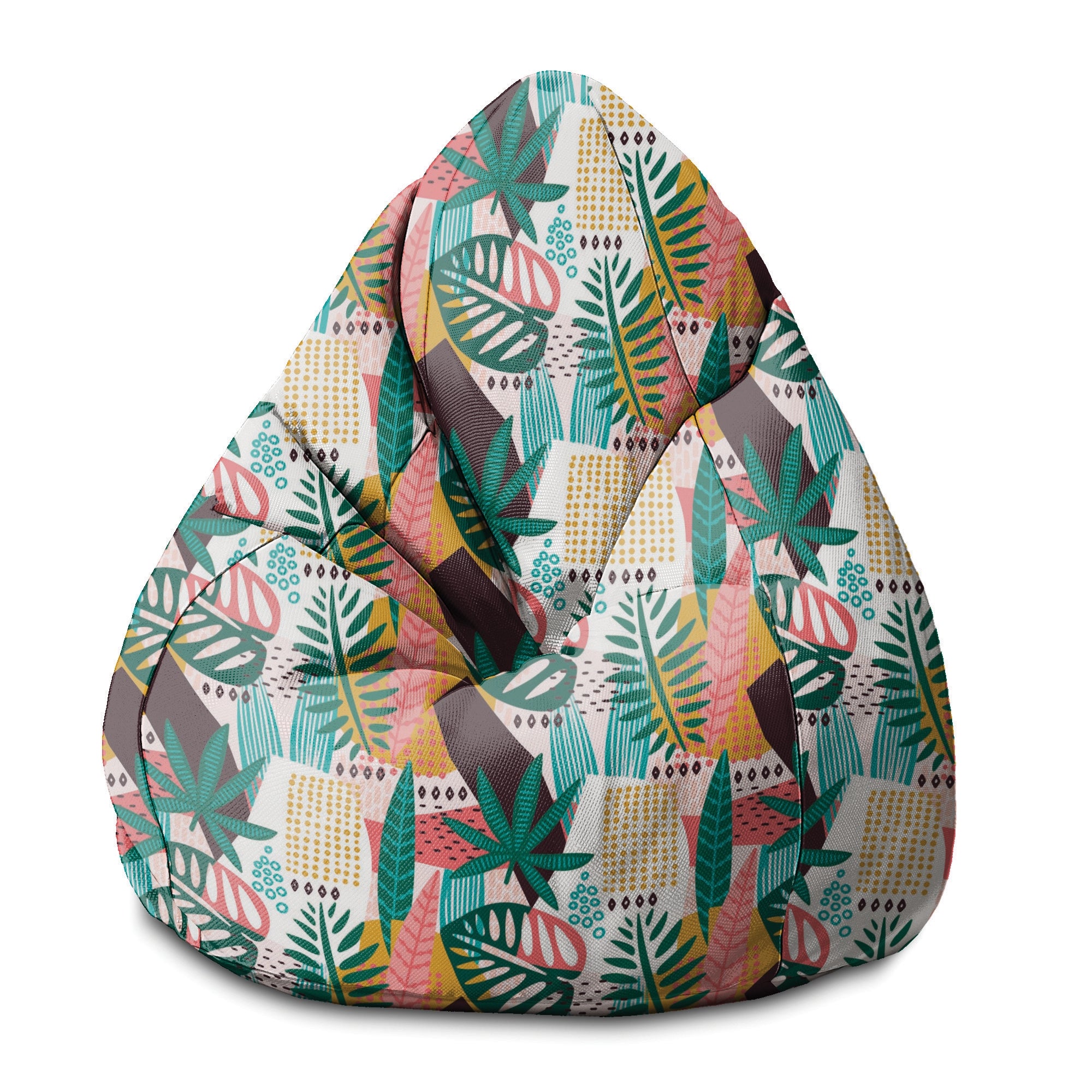 Sitzpouf Birnenform Abstrakte Monstera