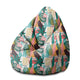 Sitzpouf Birnenform Abstrakte Monstera-M-Oxford
