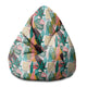 Sitzpouf Birnenform Abstrakte Monstera-S-Oxford