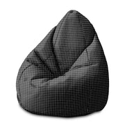 Sitzpouf Birnenform Ästhetisches Raster-M-Samt
