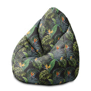 Sitzpouf Birnenform Aquarell auf Schwarz-M-Samt