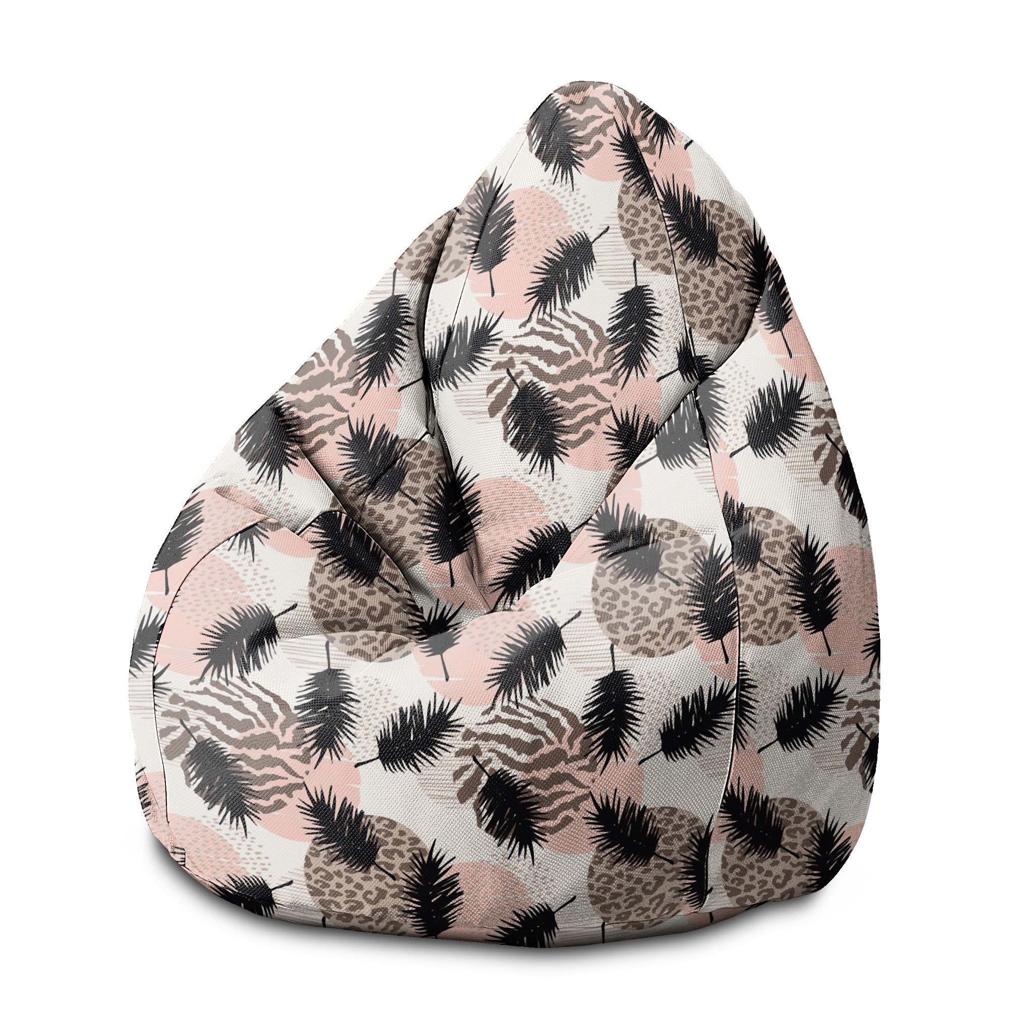 Sitzpouf Birnenform Tier- und Tropisch Geometrisch-M-Oxford