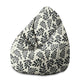 Puf Pearshape Umelecké abstraktné listy-M-Zamat