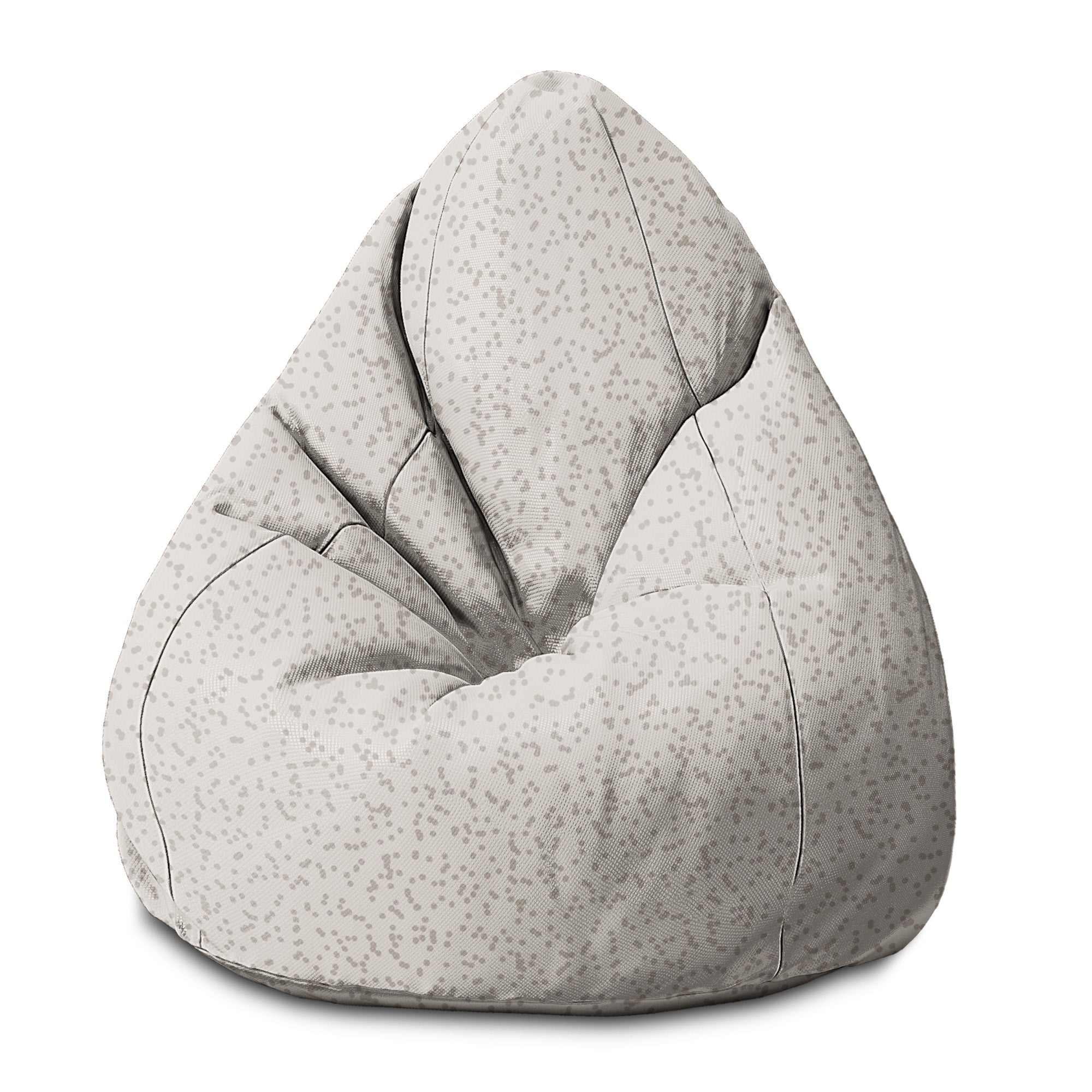 Pearshape Pouf Beige Dots