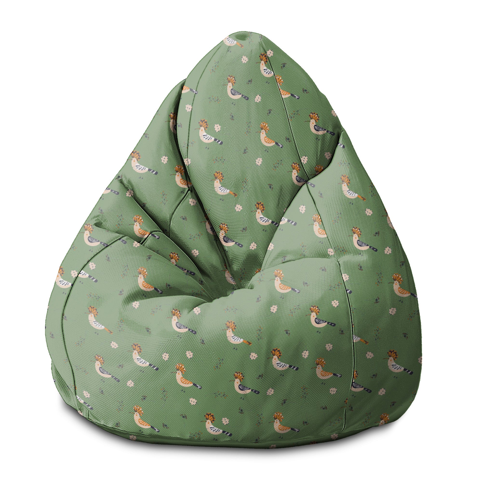 Puf Birnenform Vögel und Beeren