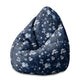 Puf Birnenform Blau Botanisch-M-Samt