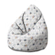 Puf Birnenform Chevron und Blumen-M-Oxford