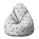 Puf Birnenform Chevron und Blumen-S-Oxford