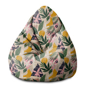 Puf Birnenform Collage Floral