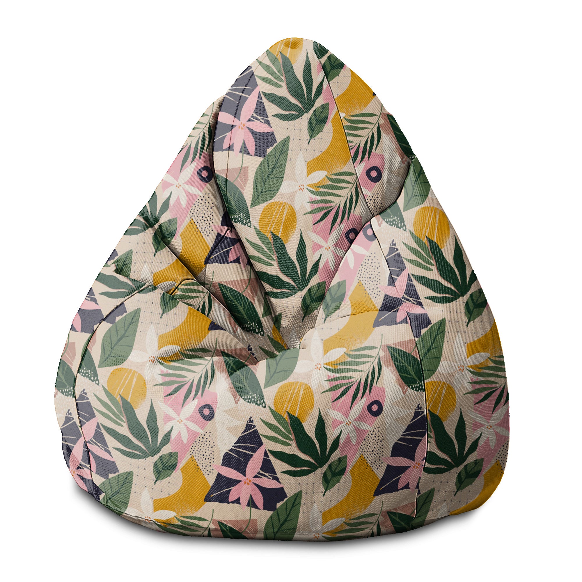 Puf Birnenform Collage Floral