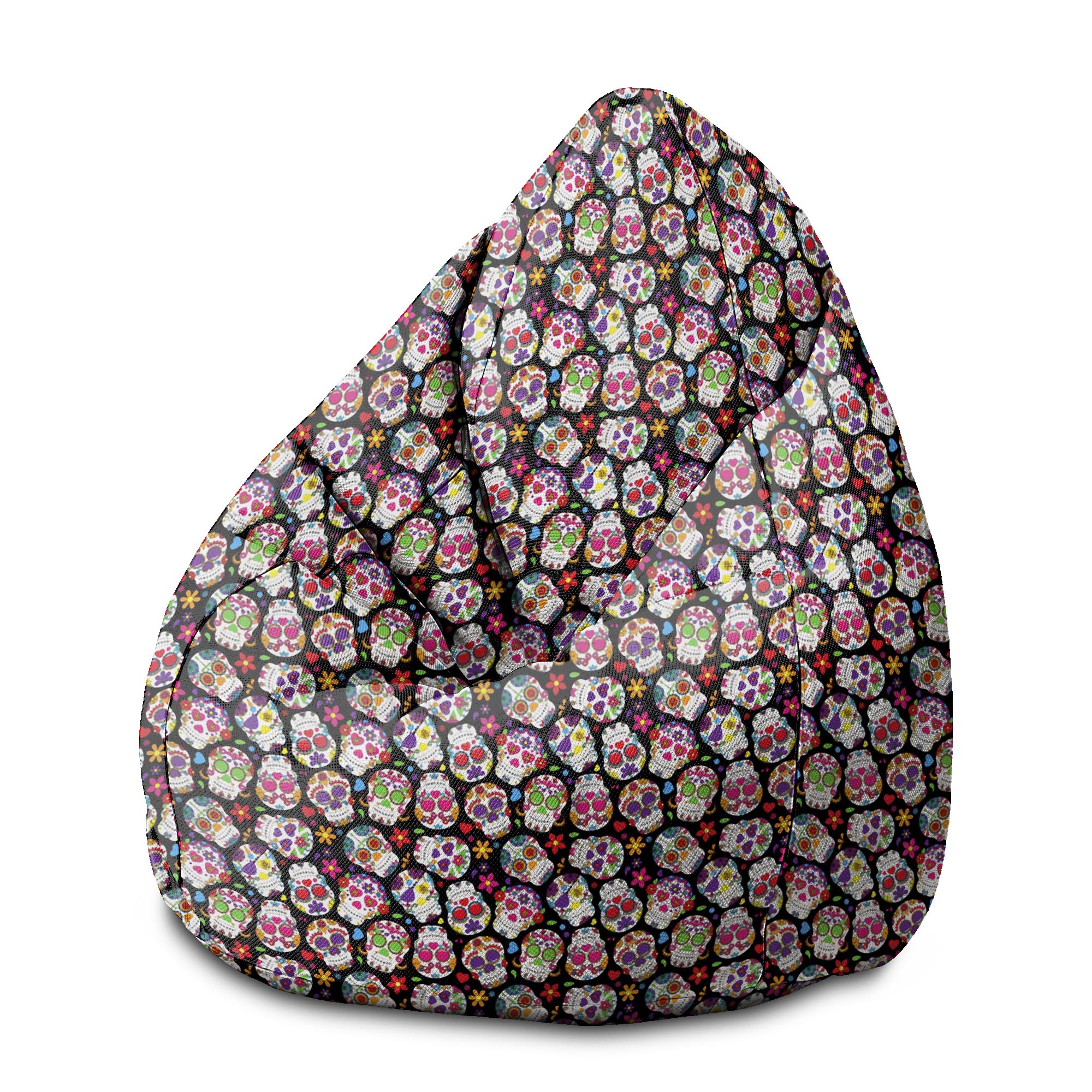 Puf Pearshape Barevná Lebka M-Velvet