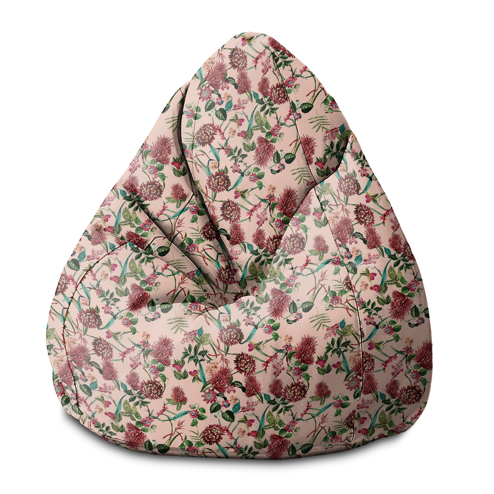 Sedací vak Pearshape Dark Jungle Pink-S-Oxford