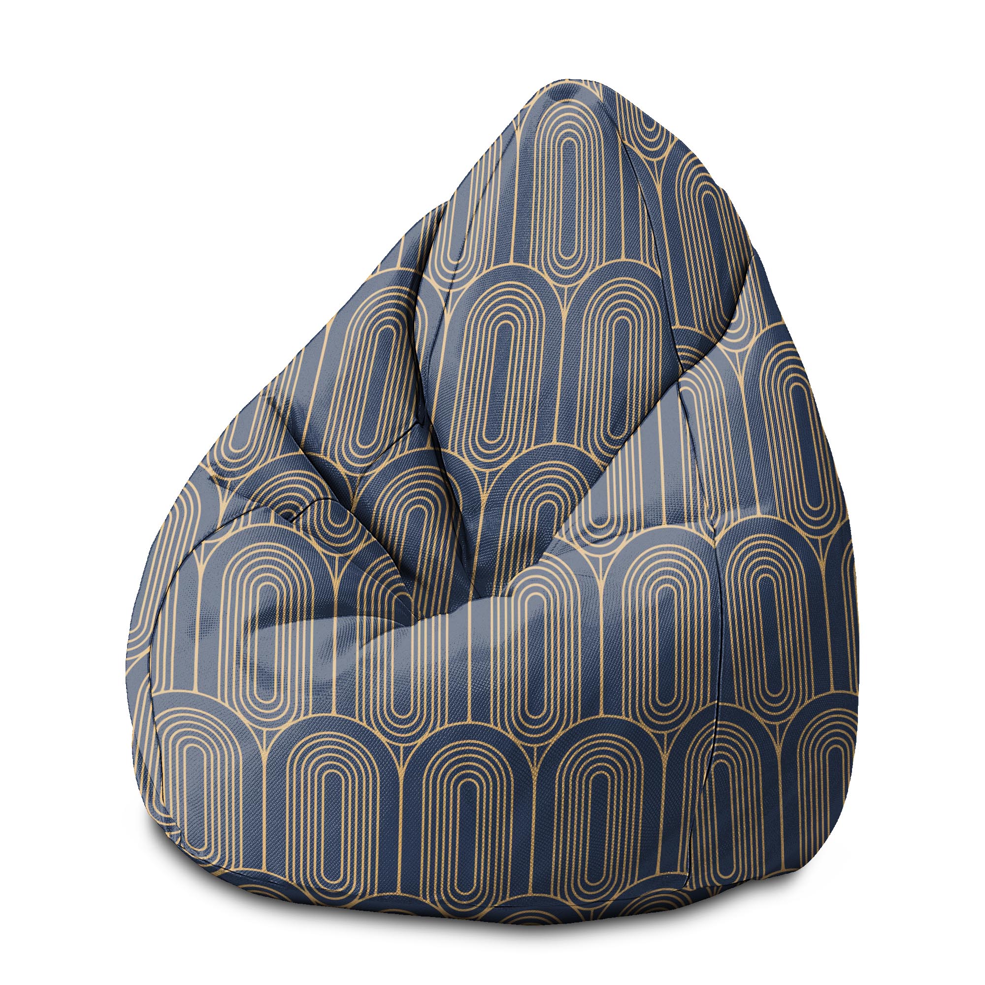 Puf Birnenform Deco Muster-M-Samt