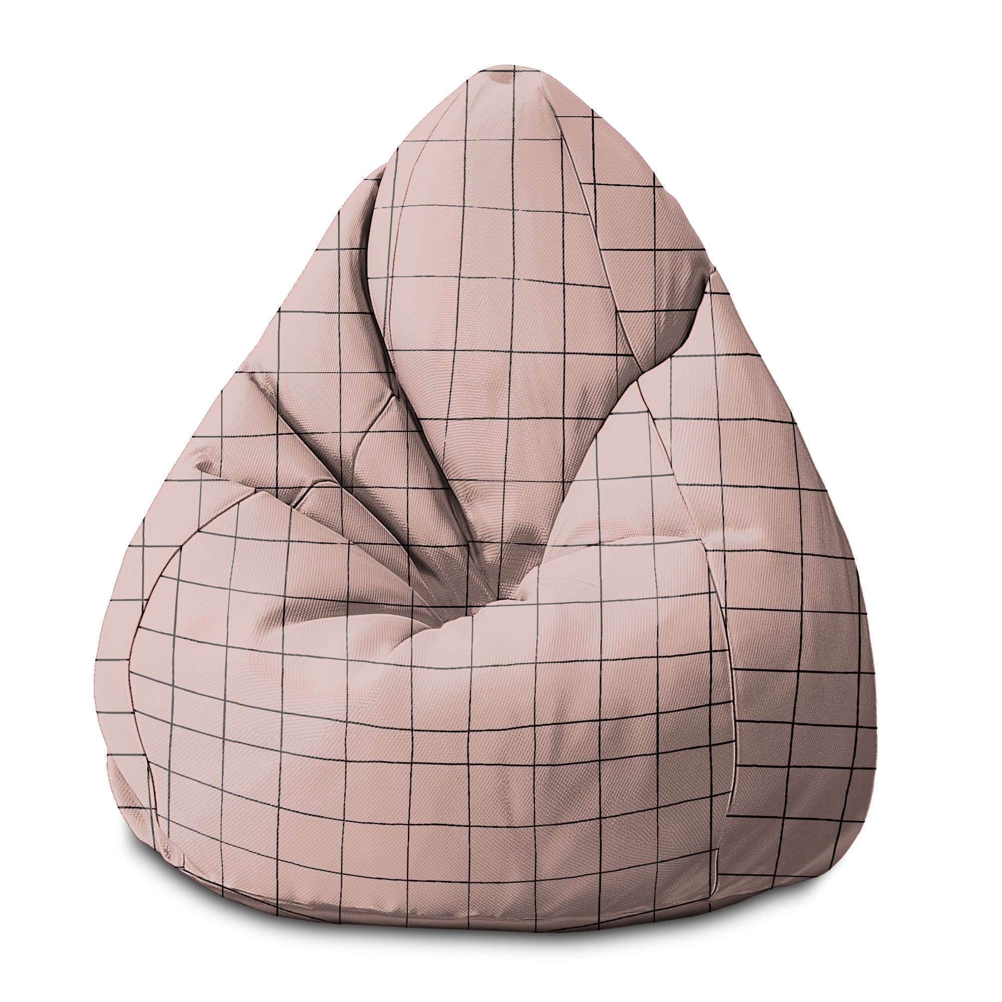 Puf Birnenform Verzerrtes Pink
