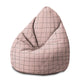 Puf Birnenform Verzerrtes Pink-M-Samt