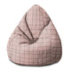 Puf Birnenform Verzerrtes Pink-S-Samt