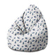 Pearshape Pouf Doves-M-Oxford