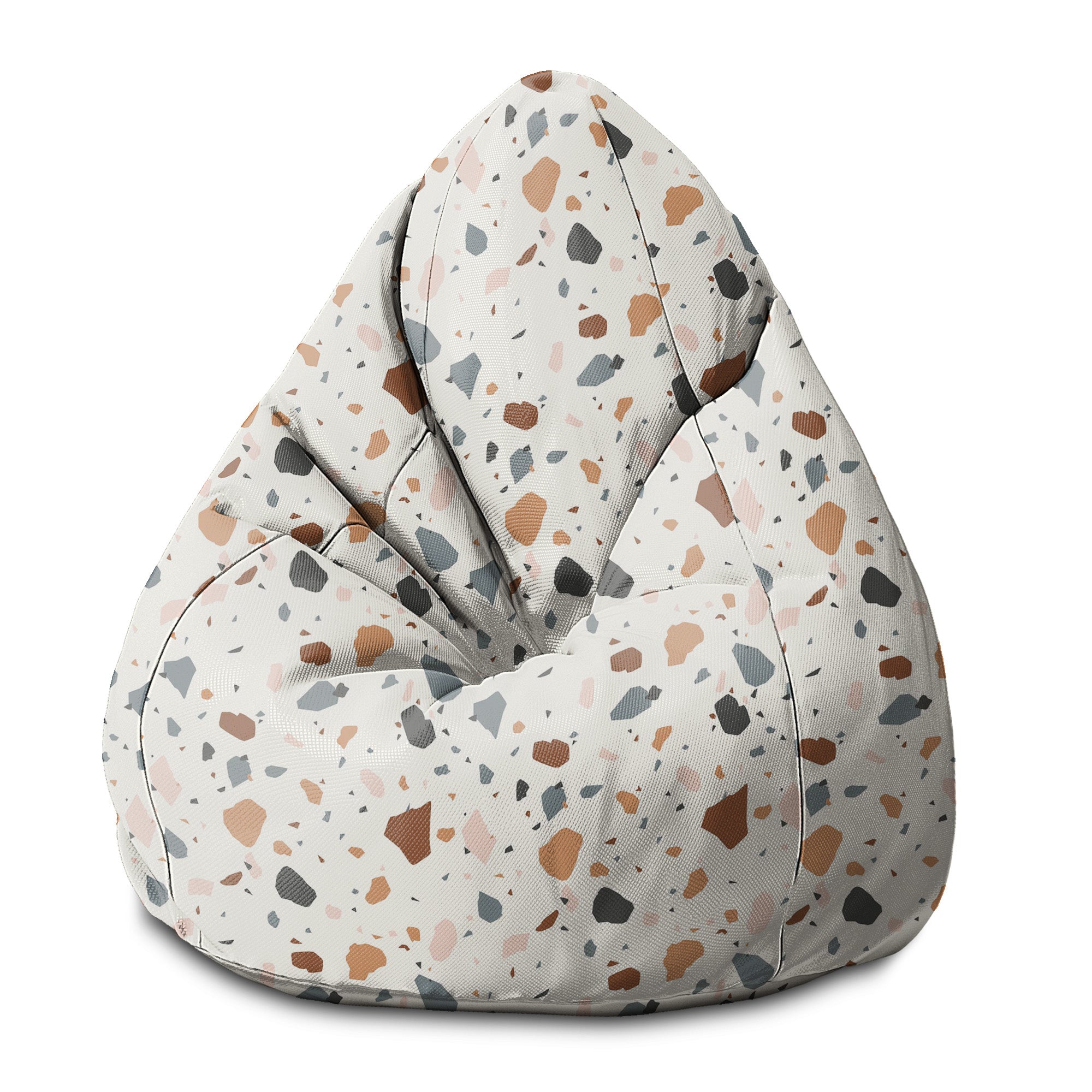 Puf Birnenform Ecru Terrazzo-S-Oxford