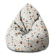 Pearshape Pouf Ecru Terrazzo-S-Velvet