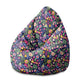 Puf Birnenform Exotisch Floral-M-Samt