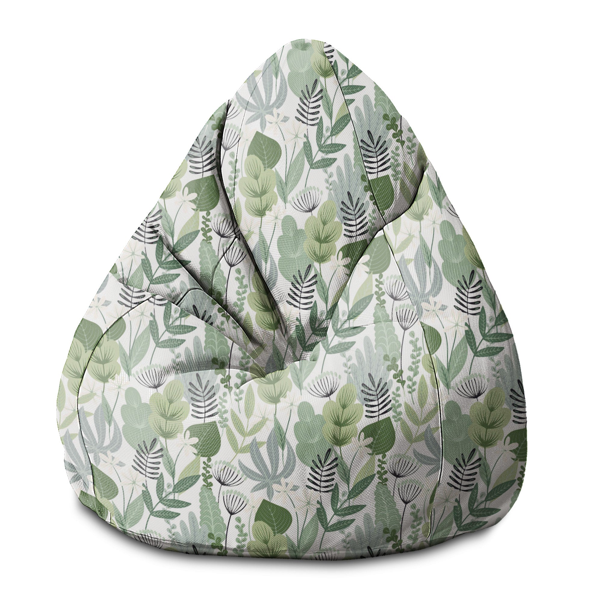 Puf Pearshape Blumen und Gras