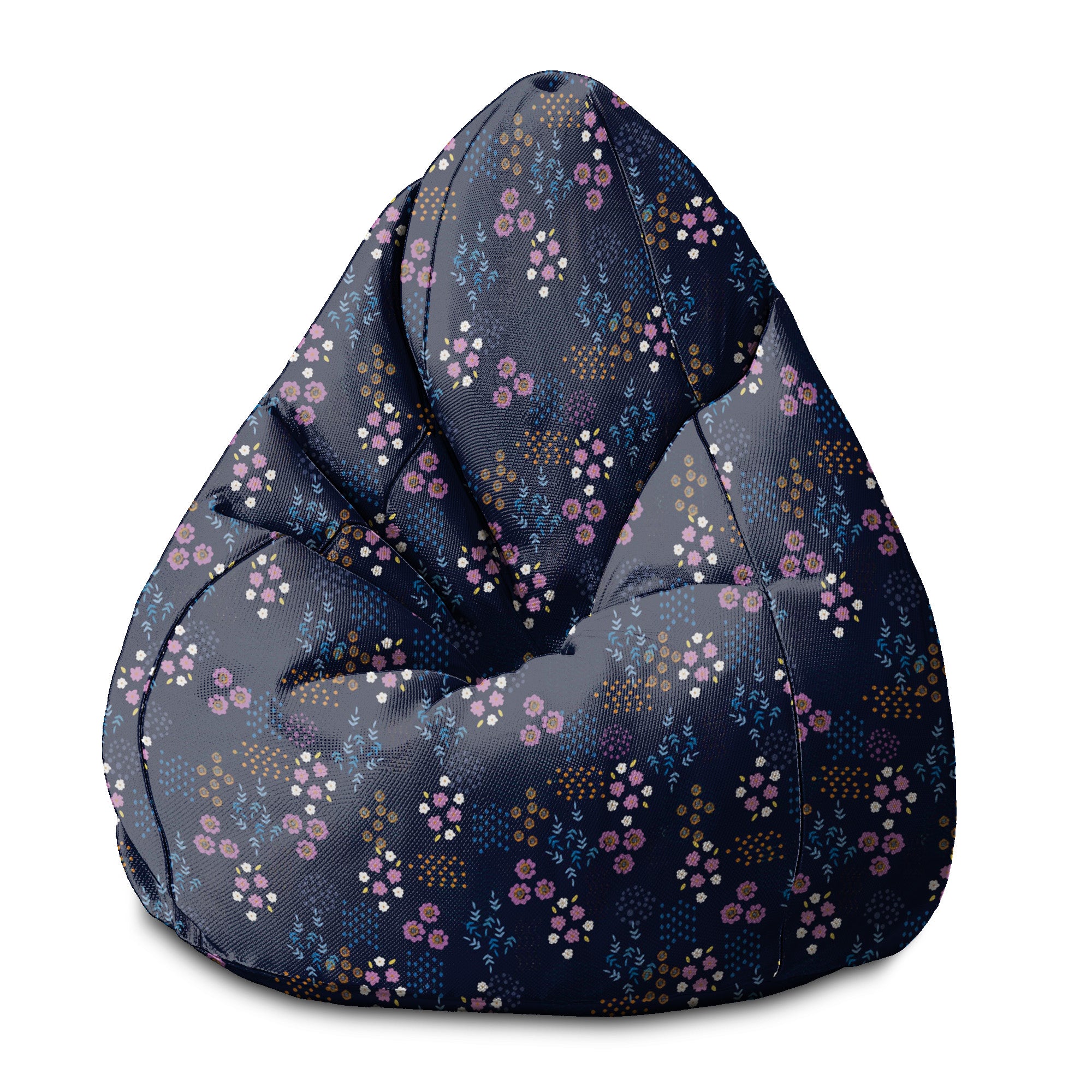 Pearshape Pouf Geometric Flower-S-Oxford