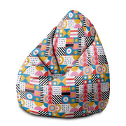 Puf Pearshape Geometric Mosaic-M-Velvet