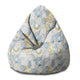 Puf Pearshape Grey Floral Pattern-S-Oxford