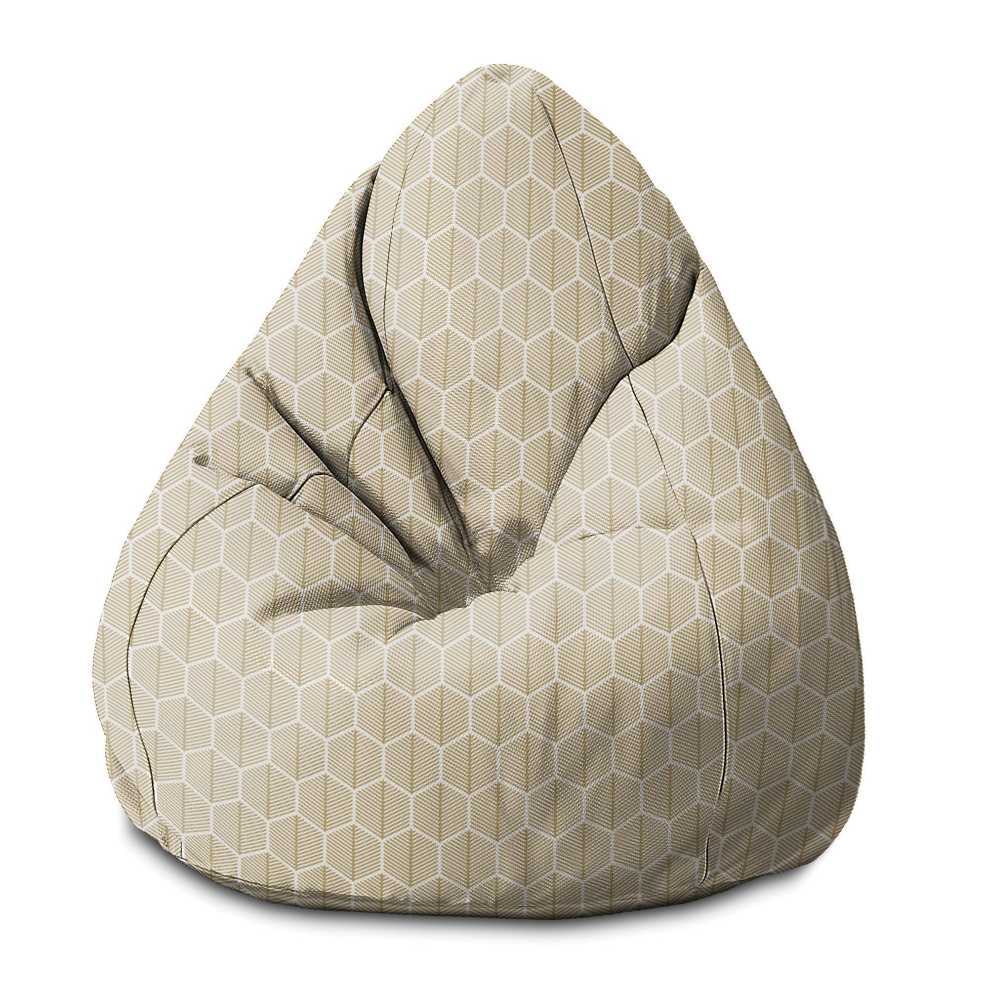 Puf Birnenform Hexagonal Gold