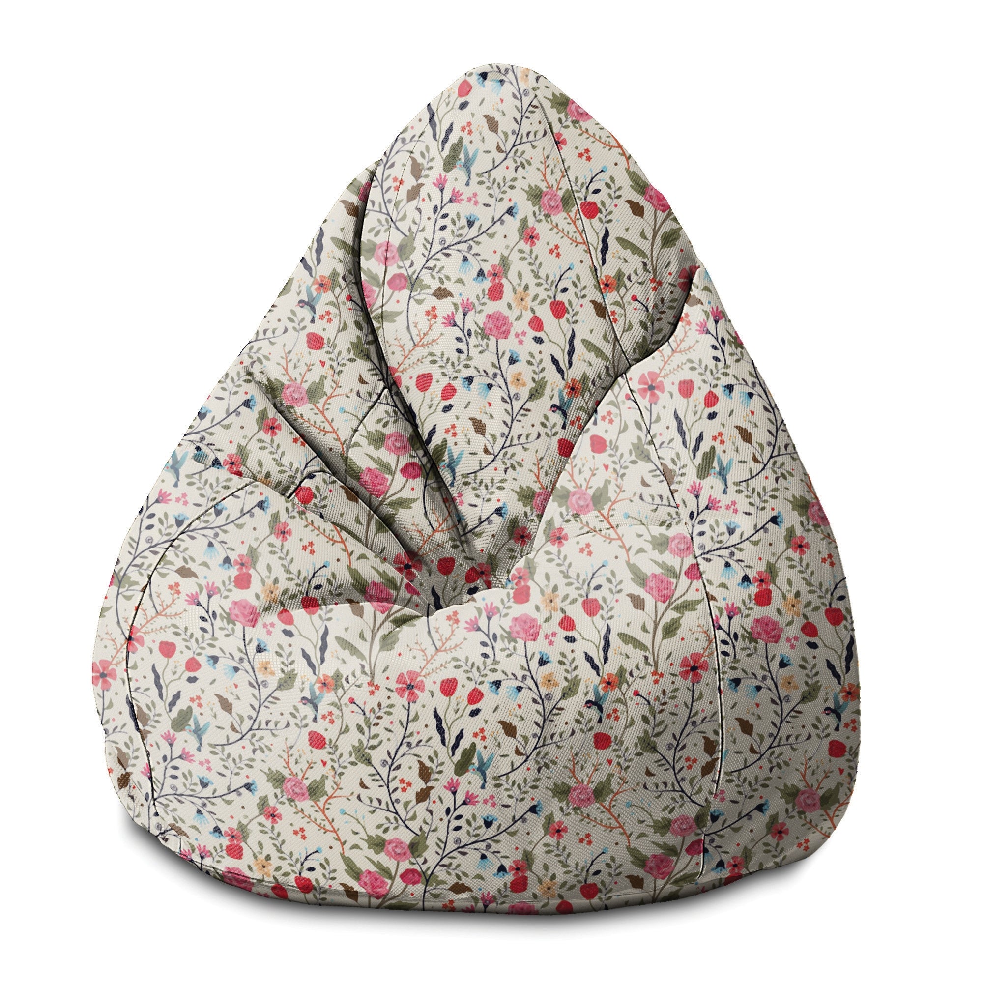 Puf Pearshape Letnia Łąka-S-Velvet