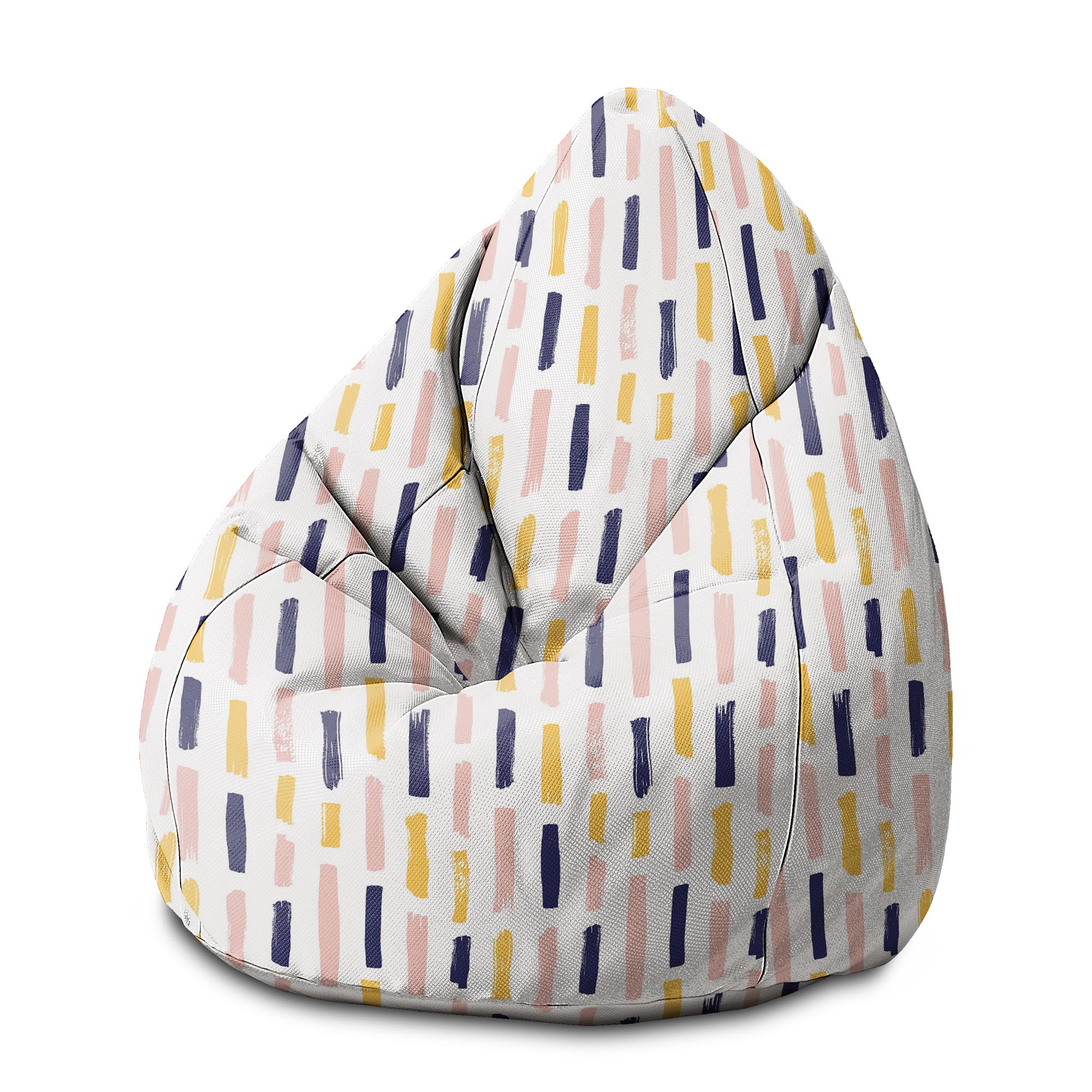 Puf Pearshape Modern Brush Strokes-M-Velvet