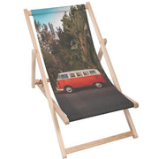 Holzliegestuhl Roter Camper