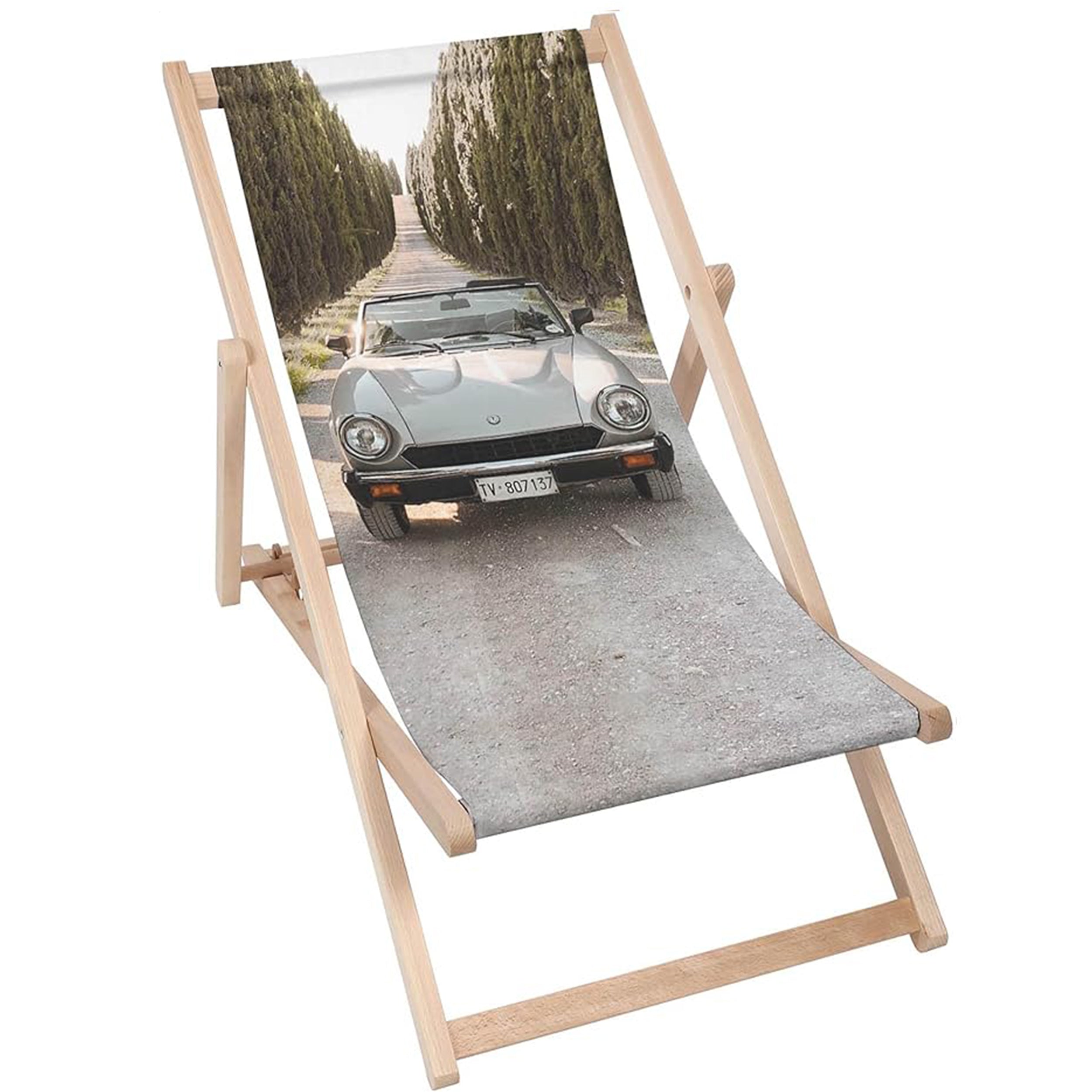 Holzliegestuhl Retro-Roadster