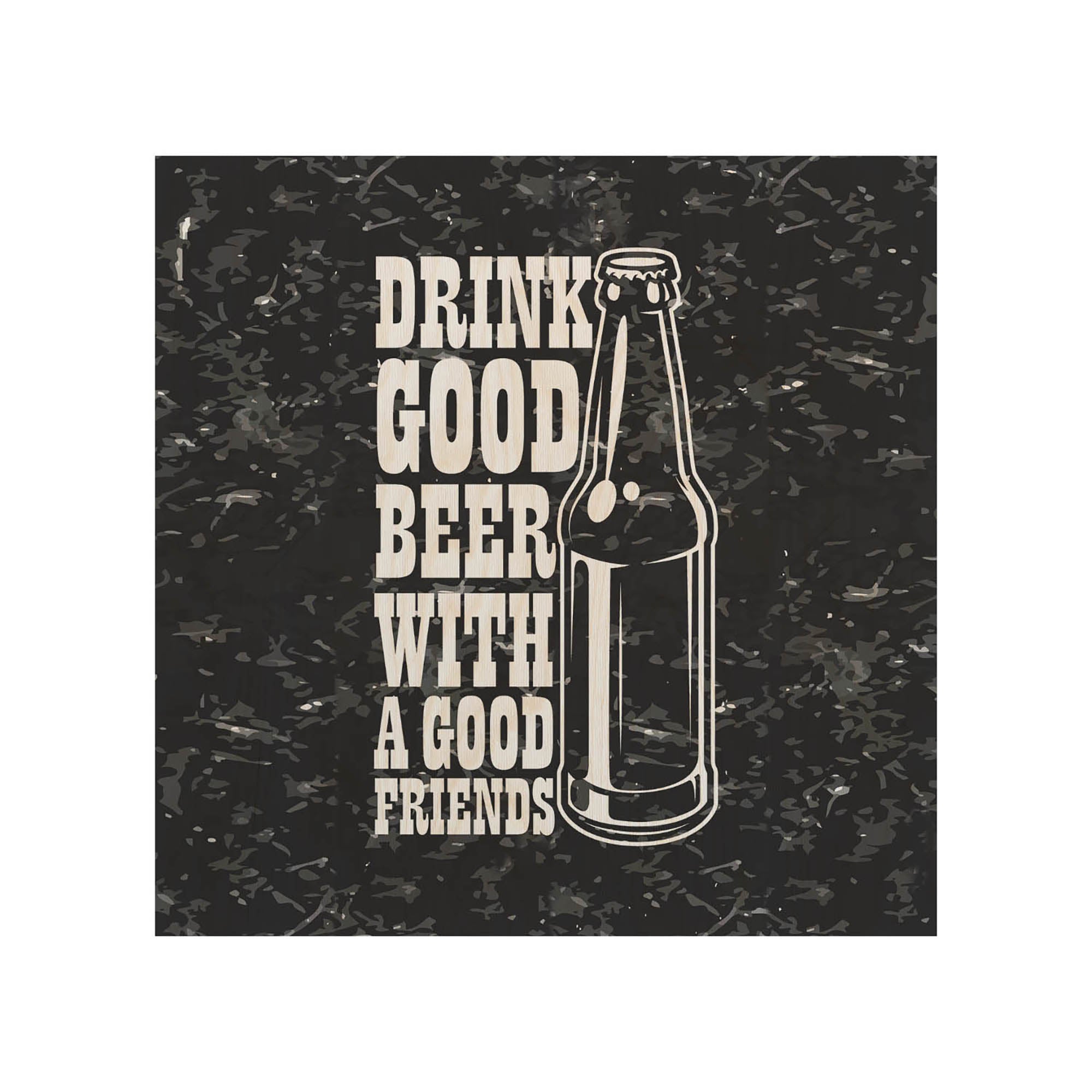 Holztisch Drink Good Beer