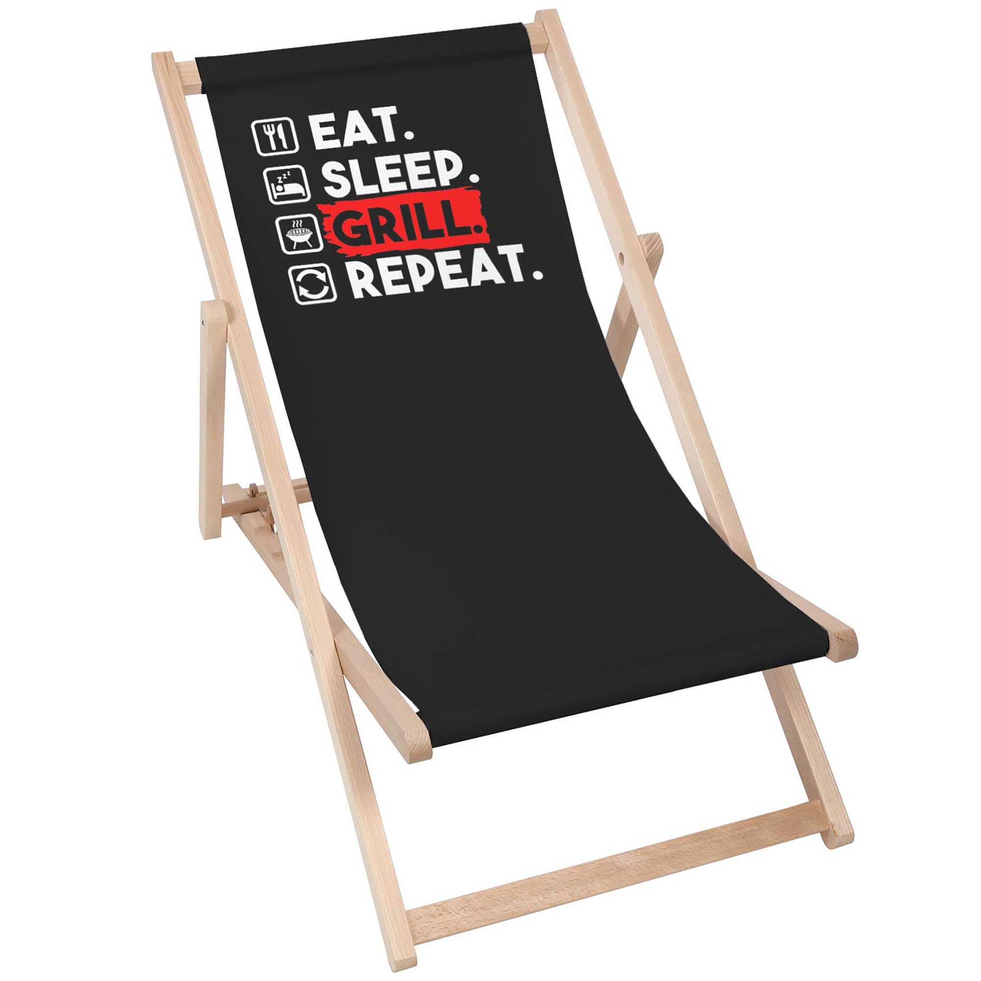 Holztisch Eat Sleep Grill-30x40 CM