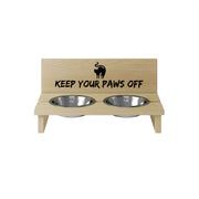 Cat Bowl Stand Keep your Paws off-S