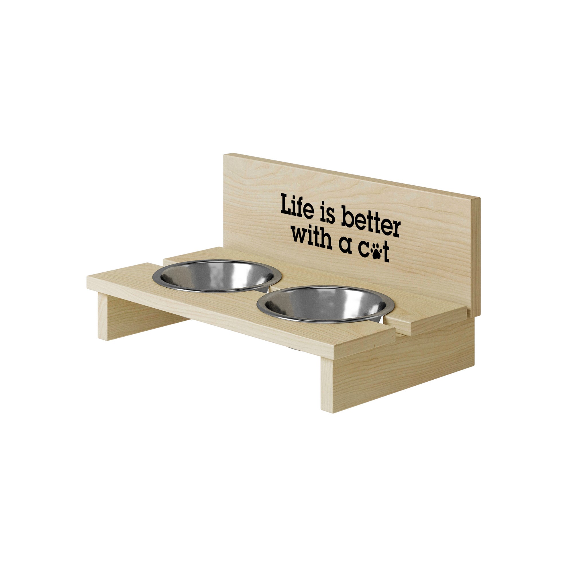 Stojan na misku pro kočku Life is Better with a Cat-L